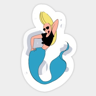 Johnny Bravo Mermaid genderbended Sticker
